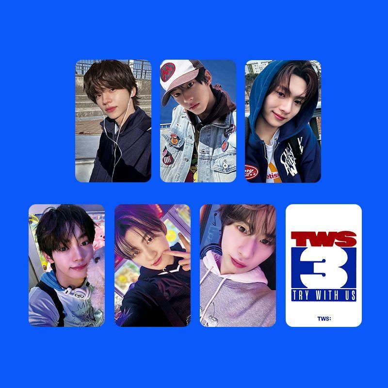 TWS韓團TRY WITH US MINI3專輯單人小卡SHINYU金道勳韓振崔英宰