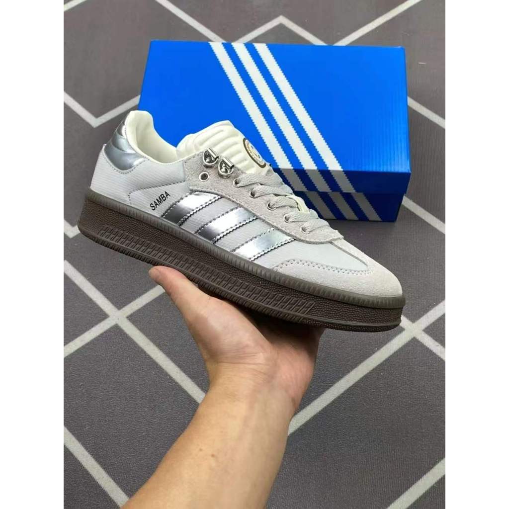 🚀尚品 adidas originals SAMBA XLG 厚底增高 時尚百搭 休閒鞋 板鞋 男女同款 銀休閒運動