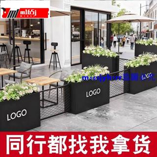 【誠美優品】+不銹鋼花箱戶外商業街外擺花槽市政定製樹箱組合隔斷圍欄鐵藝花壇+免運