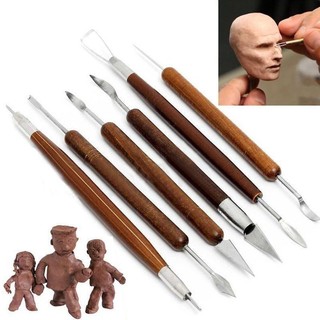 6pcs/set Stainless Steel Clay Sculpting Set/ DIY Wood Clay C