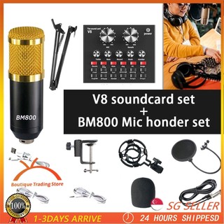 Original spot BM800 V8 Mic Sound Card Set Desktop Mic Laptop