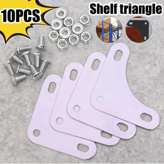10Sets Shelf Mounting Fixing Triangle Pieces with Screws Dur