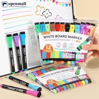 1PC/12PCS Magnetic Whiteboard Markers Erasable Liquid Chalk