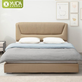 免組裝X【YUDA】米契床底 / 高級乳膠皮革 / 5尺雙人 / 6尺雙人加大(北部免運)