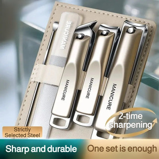 5Piece Nail Clipper/Cutter Set Rustproof/Sharp Carbon Steel/