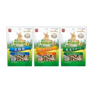 日本 MARUKAN 馬卡小動物美味健康 毛球護理/乳酸菌/維他命C 180g/包 小動物專用 小動物牧草 小動物零食