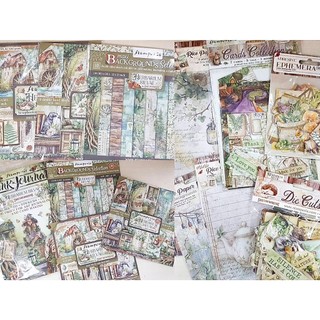 『牧莎記事』Stamperia8"/12雙(單)面美編襯紙/圖卡/透明印章/貼紙Herbarium Silvae-SR-
