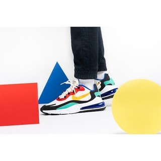 Nike Air Max 270 React 彩色 白綠黃 休閒鞋 男鞋 AO4971-002