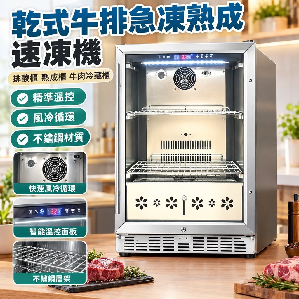 【乾式熟成】牛排熟成櫃 牛肉冷藏櫃 急凍熟成機 排酸櫃 溼式風冷展示櫃 冷凍櫃 熟成冰箱
