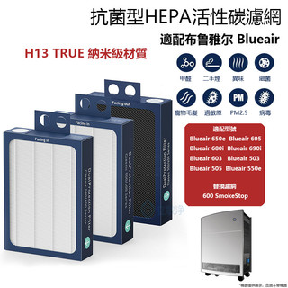 適用Blueair 605 503 505 550e 690i 603 650e 680i SmokeStop版 3入組
