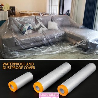 Pre-Taped Masking Film Plastic Painting Drop Film Self Adhes