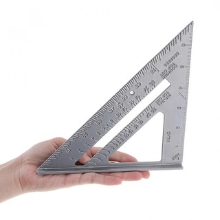 7 Inch Aluminium Alloy Right Angle Triangle Ruler with 0.1 A