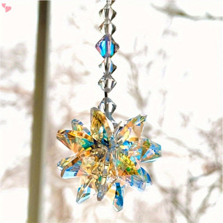 Crystal Snowflake Suncatcher Car Hanging Ornament Chimes Pen