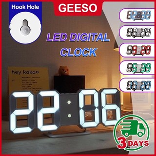 3D LED Digital Clock Alarm Wall Table Desk Temperature Night