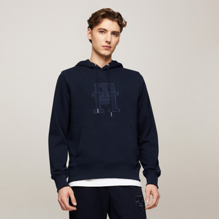 【Tommy Hilfiger】Monogram縫飾帽T 藍色