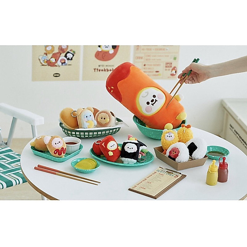 BT21 minini BUNSIK系列 娃娃吊飾 磁鐵 海苔飯捲 年糕 BTS 防彈少年團