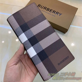 Burberry 巴寶莉 Vintage 復古格紋 長款錢包 80528031 翻蓋錢包 皮夾