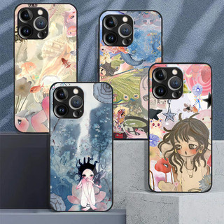 Aya Takano 03 鋼化玻璃手機殼適用於 Ihone 17 16 15 14 13 12 11保護殼