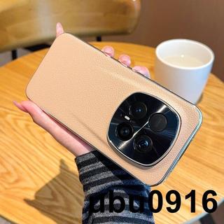 🚀臺現帶相機保護膜荔枝紋 PU 皮革 PC 硬電鍍手機殼適用於 Honor Magic 8 RSR 8 8Pro 7