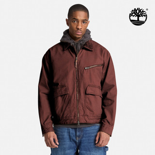 Timberland 男款咖啡色寬版Strafford帆布外套|A5T43AJD
