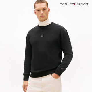 【Tommy Hilfiger】刺繡Logo衛衣 黑色