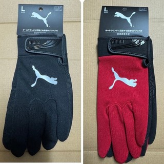 PUMA 高貼合 防滑 合成皮革工作 手套 紅/黑色 CM-6001