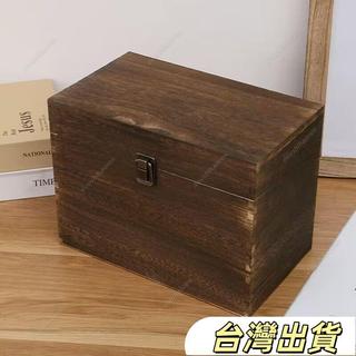 木盒復古帶鎖桌麵收納盒證件盒全實木質小箱子收納木盒複古帶鎖長方形桌麵收納盒證件收納盒髮簪首飾宿捨整理盒