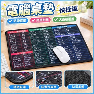 24H🏆快捷鍵滑鼠墊 加厚 小號 電腦桌墊 鍵盤墊 常用快捷鍵 上班族 學生 設計師 PS CAD PPT Excel