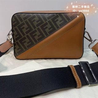 FENDI 芬迪 7M0286 棕色老花 FF圖案 單肩包 斜跨包 腰包 胸包 相機包
