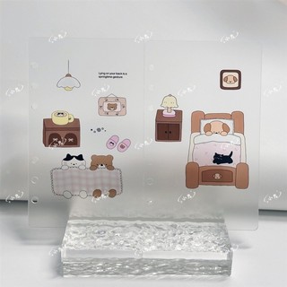 小八♥活頁本外殼insi原創A6水波紋亞克力透明活頁本環扣存錢本l存錢卡冊活頁本