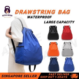 Large Waterproof Drawstring Bag String Backpack Sports Dry B