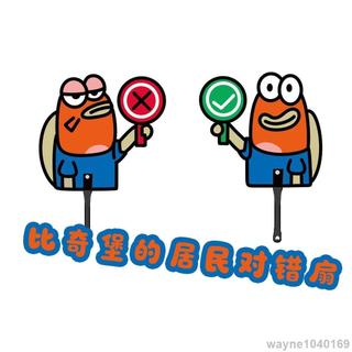 蝦皮精選🔥比奇堡居民對錯扇子可愛卡通海綿寶寶周邊醜魚小扇子拍照打卡道具
