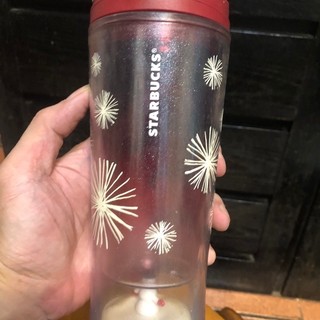 二手星巴克Starbucks耶誕系列雪人造型雪花隨行杯隨身杯保溫杯已絕版
