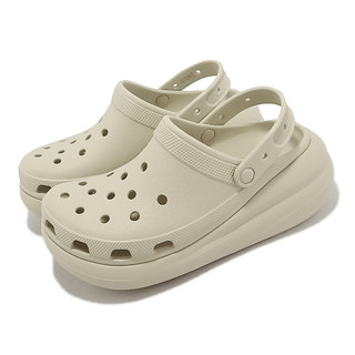 新品 Crocs 洞洞鞋 超厚底 中性款 光輪 奶茶 經典泡芙 2075212Y2 Sneakers542