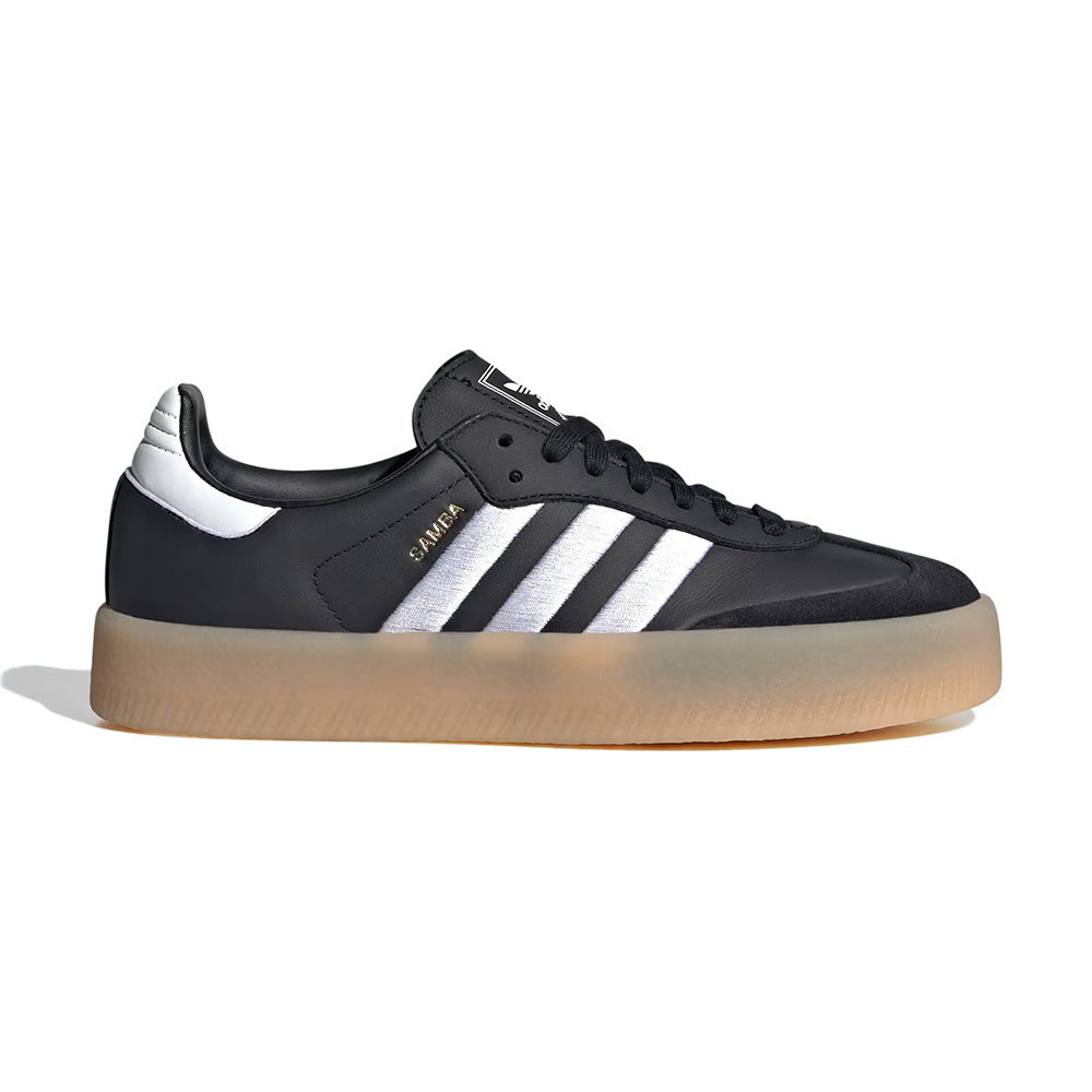 Adidas Samba 女鞋 黑白色 經典 復古 膠底 德訓鞋 焦糖底 穿搭 舒適 休閒鞋 ID0436