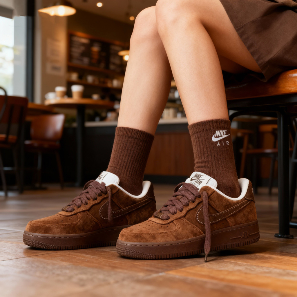 正品倉 Nike Air Force 1 Cacao Wow 美式復古 美拉德 時尚百搭 板鞋 男女款 棕色