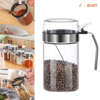 Mini Clear Glass Spice Jar Container Set with Airtight Lids