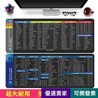 🏆爆款 滑鼠墊快捷鍵鼠標墊超大辦公ps鎖邊cad/word/ai/excel/cdr/ppt鍵盤桌墊 實用滑鼠墊727