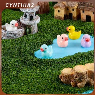 50pcs Christmas Mini Duck Cute Yellow Duck Figurines Ornamen
