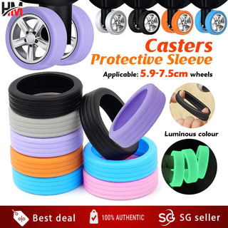 4PCS Luggage Silicone Wheel Roller Protector Travel Trolley