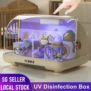 Baby Tableware Sterilizing Storage Box with Drying Rack, Dus