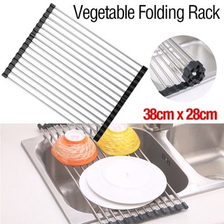 Foldable tableware drying rack drain rack drain tray folding