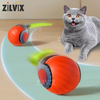 Cat Interactive Ball Toys Automatic Rolling Ball Faux Tail R