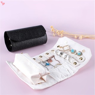 Roll Foldable Jewelry Storage Roll Bag Travel Jewelry Roll B