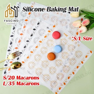 30×40cm Macaron Mat Silicone Non-Stick Baking Mat Cookie Fon