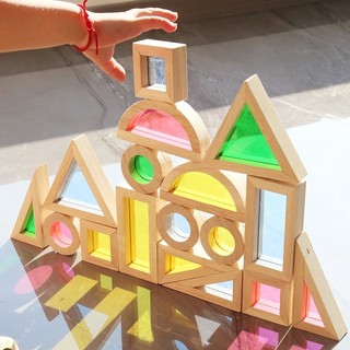 Kaleidoscope Art Rainbow Stacking Sensory Colour Wooden Toys