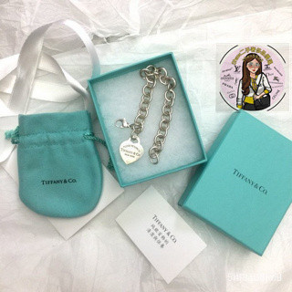 Shaw二手 Tiffany&Co手鍊 return to Tiffany經典 愛心 粗鍊 純銀 刻字 手鍊 現貨