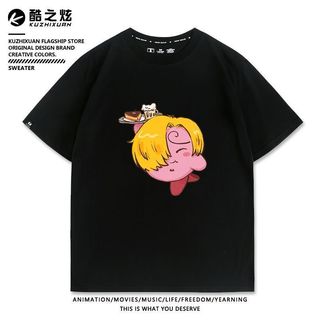 隔日到貨🔥純棉高品質🔥航海王聯名星之卡比t恤海賊王魯夫 2026新款學院風春夏新品短袖t恤短t重磅短袖日系上衣棉質上衣