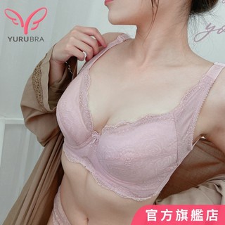 Yurubra 末日繁花內衣 CDEFG 超包覆 豐滿 防副乳 大罩杯 大下圍 穩定 台灣製 0672粉