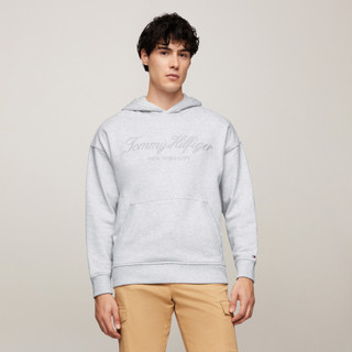 【Tommy Hilfiger】寬鬆Logo帽T 灰色